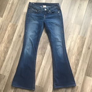 True Religion Carrie Medium Wash Flare Jeans 26